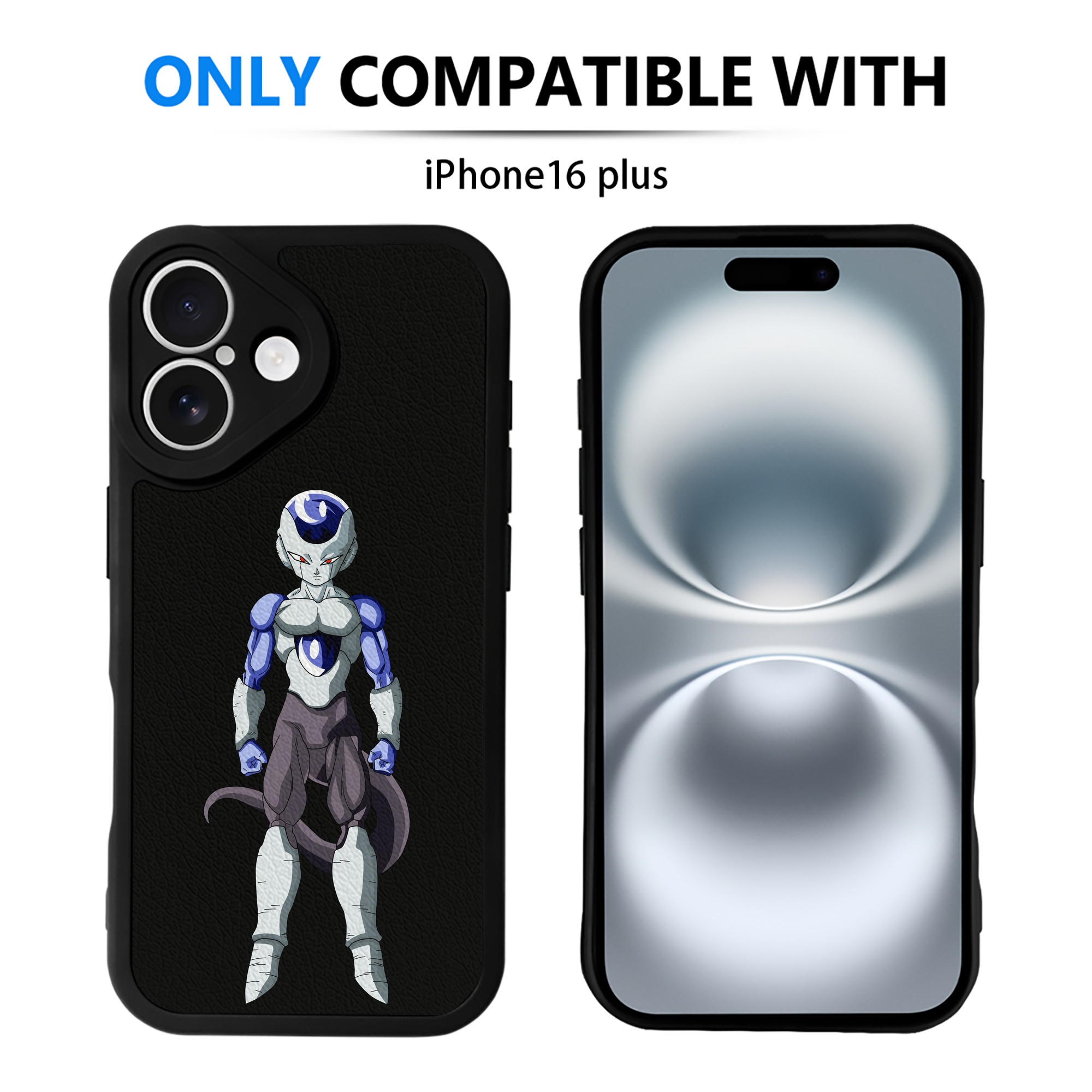 （画像用） ドラゴンボール フリーザ DRAGON BALL Frieza 【iPhone 16シリーズ対応】シリコンスマホケース（レザー調） 材質：シリコン